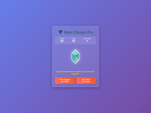 gem clicker pro gameplay