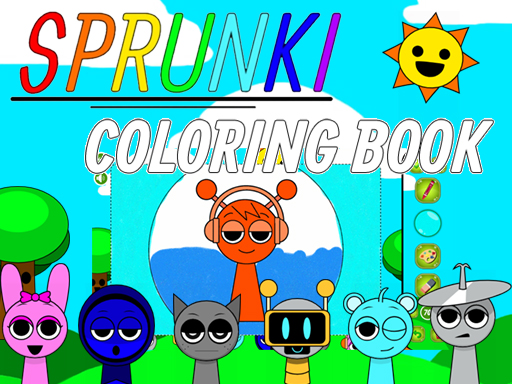 Sprunki Coloring Books gameplay